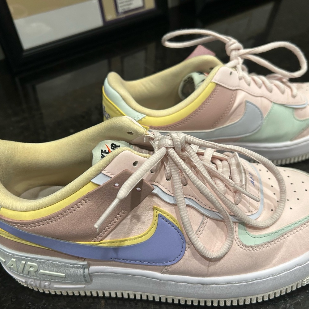 Nike Air Force ones Multicolor Pastel Sneakers size 9